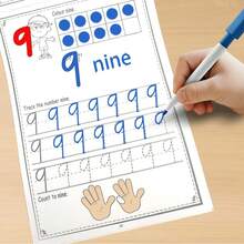 Kids Number Tracing Workbook 0-30, 32 Page Pen Control Practice Book For Preschool Math Early Learning, The Ideal Gift For Birthdays And Holidays - Multicolor - View 2