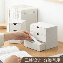 1pc/Clear Desktop Drawer Storage Box, Slanted Compartment Organizer, Stackable Countertop Makeup & Stationery Storage Rack - Storage Box - View 2