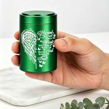 2.75 Inch Small Aluminum Alloy Mini Cremation Urn Memorial Ashes Urn - 6 Colors, Angel Wings - Decorative Urns - Multicolor - View 5