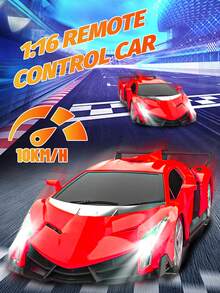 1pc 1:16 Scale Remote Control Racing Car Toy With LED Lights - Battery Powered Plastic RC Car, Suitable For 3-6 Years Old Children, Weather-Resistant, Button Control - High-Speed Drift Electric Toy Car Set, Can Be Used As Birthday And Holiday Gifts With Lights And Controller - Multicolor - View 12