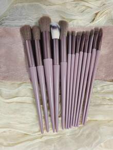 13/14pcs Professional Makeup Brush Set With Soft Bristles For Eyeshadow, Foundation, Blush, And Beauty, Includes Storage Tube, Suitable For All Skincare Needs-Ideal Choice For Beginners And Professionals. Perfect Gift For Birthdays, Christmas, And New Year Celebrations - Makeup Brush Set - View 4