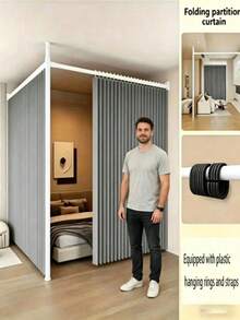 Foldable Partition Curtains And Shower Curtains, Easy To Install, With A Bohemian Style, No Need For Rods, Fashionable Light-Blocking Curtains, Space-Saving Home And Commercial Partitions, Vivid Artistic Design, Washable Polyester Fabric - 240 Partition Curtain - View 8