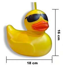 Reusable Children's Cup With Straw, Yellow Duck Design - Yellow - View 2