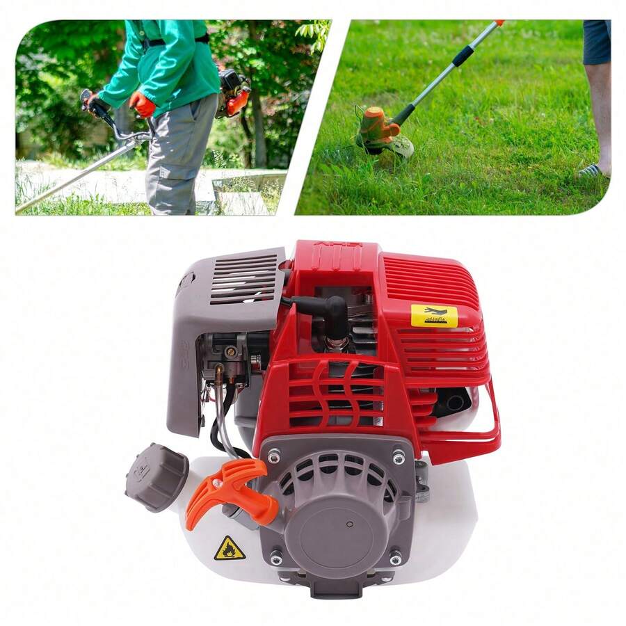 SENDERPICK 4-Stroke Gasoline Engine Pull Start Gasoline Engine Single Cylinder 4-Stroke Engine - Red - View 1