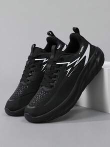 Herren 2026 Neue minimalistische klassische lässige bequeme Mode Sneaker - atmungsaktiv, stilvolle High Street Low-Top Schuhe, Schnürung, atmungsaktives Mesh, Ganzjahres-Tragekomfort, Stoffobermaterial, EVA-Sohle, leichte flache vielseitige Herren Sportschuhe, Studentenschuhe, schwarze Schuhe, Outdoor Wandern Straße Ganzjahres geeignet, leichte strapazierfähige Trainings- und Laufschuhe - Schwarz - Übersicht 4