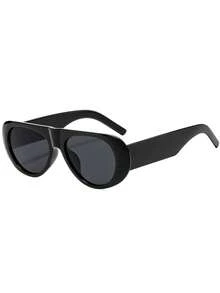 1PC/2PCS Women's Sunglasses New Style Personalized Integrated Double Bridge Vintage Premium Texture Daily Casual Street Commute Outfit Driving Travel Beach Vacation Versatile Fashion Accessory - Multicolor - View 5
