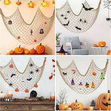 Party Fish Net Decoration - 100 * 200 Cm Fishing Net Decorative Net For Wall Photo Hanging Nautical Fishing Net Tablecloth Decoration Ocean Theme Birthday Party Rope Net - Beige - View 10