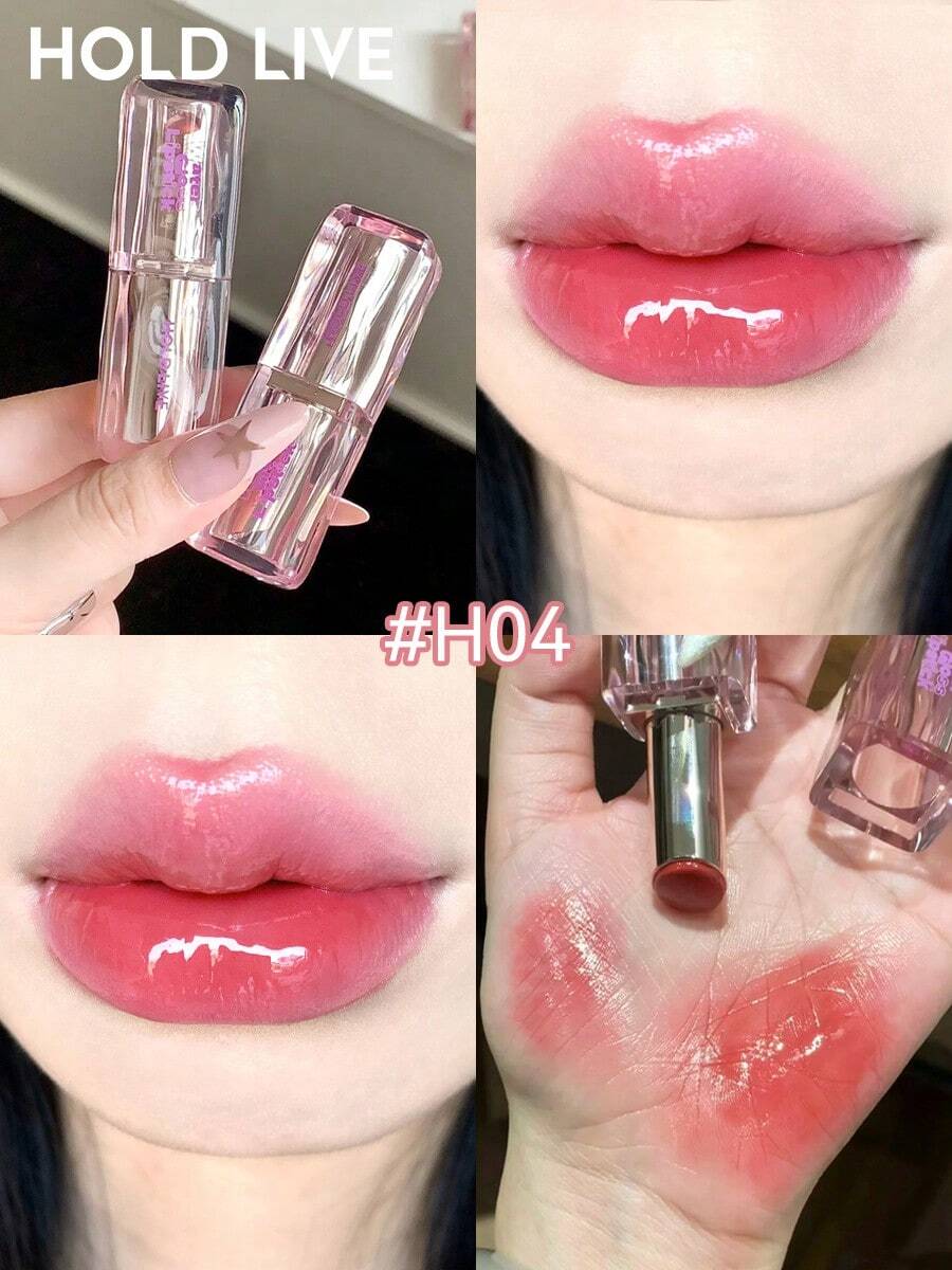 HOLD LIVE 水光晶透鏡面亮澤固色唇凍 H04 甜芭樂粉 - H04 Bale Pink Lipstick - 查看 1