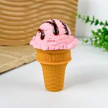 1pc Realistic Ice Cream Cone Model, PVC Material, 5.39 Inches, Fake Food Toy Photography Scene Prop, Store Window Display Prop, Cognitive Training Prop - Flat Ice Cream - View 15