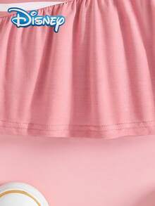 【官方授權】Disney Minnie Mouse 嬰兒女童春夏秋冬休閒洋裝，可愛卡通「Minnie Mouse」粉色與白色條紋印花時尚不對稱設計長袖洋裝，女嬰日常戶外玩耍服，優雅青春活力俏皮女童套裝，理想禮物 - 粉色 - 查看 6