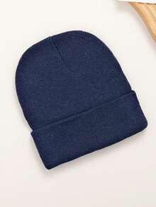 4 Pcs/Pack Solid Color Ski Hat Simple Knit Hat Unisex Suitable For Daily Casual Wear - Multicolor - View 7