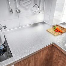 1 Roll Self-Adhesive Silver Aluminum Foil Contact Paper, Waterproof Oil-Proof Splash-Proof Kitchen Wallpaper, Suitable For Countertop, Cabinet, Drawer Decoration - Silver - View 4