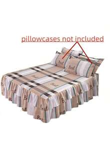 1pc Single Item Bed Skirt, Bed Cover, Bed Protection Ring, Wrapped High-Quality Fabric, Bedroom Gathering Ruffle Edge Bedding, Bed Skirt (Excluding Pillowcase) - Fashion Style - View 4