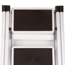 2 In 1 Foldable Step Stool – Multi-Purpose Collapsible Ladder Chair, Thicken Iron Tube Indoor Climbing Stool With Anti-Slip Pedal For Kitchen, Closet & Bathroom - As Shown - View 6