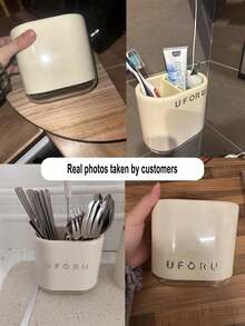 1pc Kitchen Utensil Drainer Storage Rack, Plastic Utensil Organizer Rack, Countertop Utensil Holder, Knife Fork Spoon Storage Rack - View 9