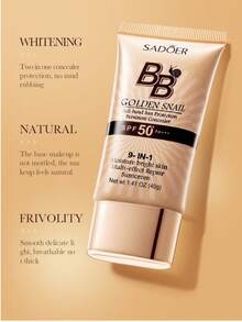 SADOER 象牙白 BB 霜 SPF50，40g 女用臉部修飾霜，輕盈配方 遮毛孔 + 防曬，適合日常妝容 - 象牙白 - 查看 4