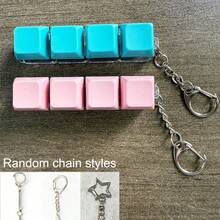 Keyboard Stress Relief Toy, Pop Fidget Toy, Mechanical Key Button Clicker Keychain, Stress Relief Gift Office Toy, Time-Passing - Multicolor - View 11