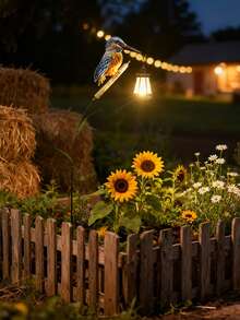 1pc Solar Hummingbird Light, Exquisite Solar Garden Decorative Light, Hanging Green Hummingbird Decorative Light. Suitable For Garden, Yard And Lawn Holiday Decoration, Perfect Gift For Family And Friends. - Bird Lantern - View 11