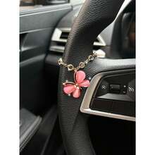 Butterfly Car Pendant, Alloy Butterfly Hanging Ornament, Healing Style Car Interior Accessories For Women - A - View 6