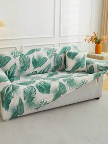 1pc Full Sofa Cover, Without Pillowcase, Modern Polyester Fabric, Machine Washable, All-Season - Green - View 5