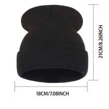 4 Pcs/Pack Solid Color Ski Hat Simple Knit Hat Unisex Suitable For Daily Casual Wear - Multicolor - View 4