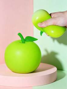 1pc Random Color Realistic Green Apple Squishy Toy, Slow Rebound Soft Stress Ball, Creative Desk Decor, Novelty Gift And Gift Box Filler - 彩色 - 查看 7