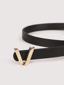 Letter Buckle Belt Summer, School Fall, Autumn, Halloween - White - View 6