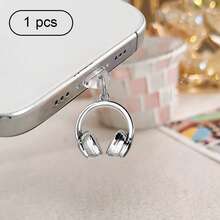 Ins Style Gradient Earphone & Phone Dust Plug, Sweet & Cool Phone Charging Port Decorative Accessory, Niche Anti-Lost Universal Hanging Charm - Multicolor - View 22