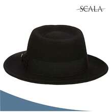 SCALA Classico Men's Wool Felt Fedora with Grosgrain Hat, Olive, M - como en la imagen - Ver 5