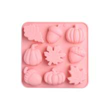 3D Pumpkin Silicone Mold - Fall/Halloween/Thanksgiving Candy Molds With Autumn Maple Leaf & Acorn Shapes, Baking Tray For Cake Decoration, Cupcake Toppers & Resin - Multicolor - View 7
