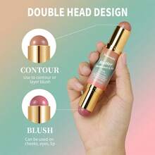 Butter Radiance & Go Multi-Function Makeup Stick, Suitable For Eyes, Face, Cheeks, Contour And Lips, Daily Women's Makeup, Dual-End Design, 4 Colors Available, Suitable For All Skin Types - Multicolor - View 3