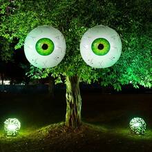 3 Packs 3D 4D Eyeball Eyeglobe Balloons For Halloween Decoration, Spooky Atmosphere, Yard And Home Decor, Foil Balloons - Eyeball Balloon - View 6