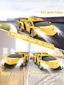 1pc 1:16 Scale Remote Control Racing Car Toy With LED Lights - Battery Powered Plastic RC Car, Suitable For 3-6 Years Old Children, Weather-Resistant, Button Control - High-Speed Drift Electric Toy Car Set, Can Be Used As Birthday And Holiday Gifts With Lights And Controller - Multicolor - View 8