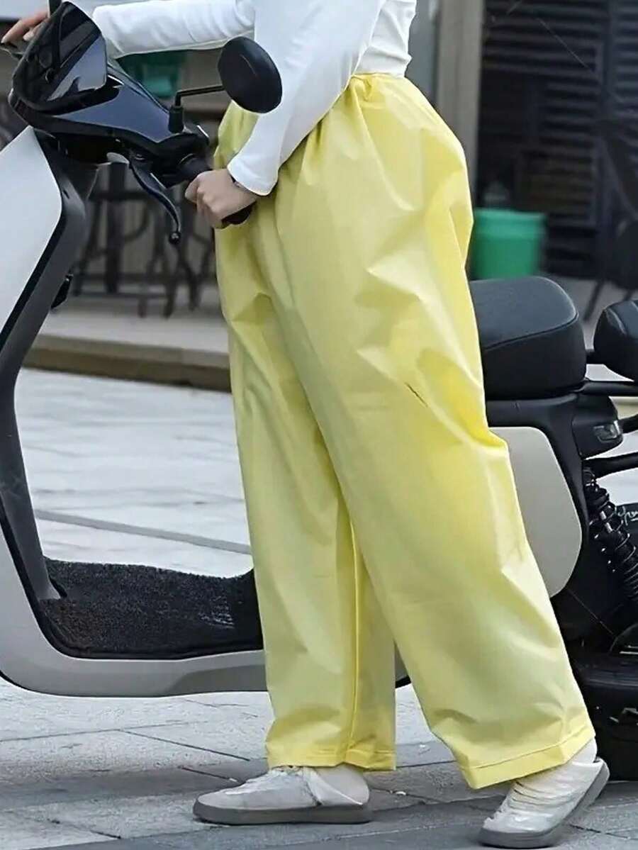 加厚可重複使用雨褲,適合騎單車、戶外旅行、徒步與露營,便攜式成人雨褲 - 彩色 - 查看 1