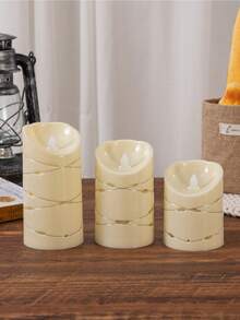 1pc Slanted String Lights Tear-Drop Style LED Electronic Candle Lamp With Realistic Flickering Flame Effect, Home Bedroom Living Room Decor, Candlelight Dinner Proposal Holiday Atmosphere Light - 斜口燈串燈 - 查看 4