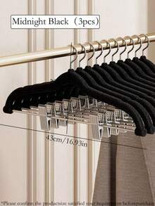 10/5pcs New Plush Hanger Set, Home Closet Sorting Hangers, Non-Slip No-Mark 2-In-1 Hangers For Closet, With Clips To Hang Tops, Skirts Or Pants, Plush Surface Effectively Prevents Slipping And Protects Clothes - Multicolor - View 9