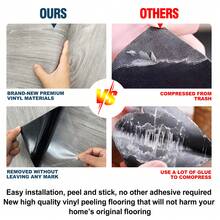 YUANYI 1 Roll 40cm/15.7in Wide Wood Grain Self-Adhesive Floor Sticker, Multi-Color Optional Waterproof Anti-Slip, Wear-Resistant Scratch-Resistant Easy To Clean, Adhesive PVC Floor Sticker, Self-Adhesive Vinyl Roll, Suitable For Bedroom Living Room Kitchen Bathroom, Rental House Old House Renovation Refurbishment Film Floor Sticker - Spruce - Light Gray - View 7