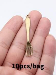 10pcs 55x8mm Fork Charms Pendant For DIY Jewelry Making Necklace Keychain Phone Chain Bracelet Making Accessories Handmade Craft Making Findings - Fork - View 7