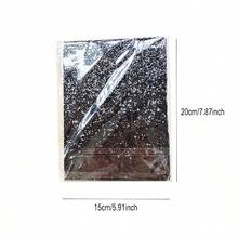 [9pcs Set]6pcs Rainbow Glitter Fabric Iron-On Beads + 3pcs Baking Cloth, Easy To Iron No-Hole Craft, Melted Bead Craft Accessories Tools (15*20cm) - A - View 3