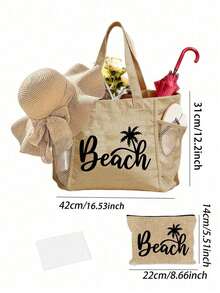 Vigour Summer Bolsa de playa de lona de gran capacidad con bolsillo con cremallera, bolso de hombro para vacaciones de verano para mujeres, bolsa de compras reutilizable con bolsillo interior y bolsillo lateral de malla, bolso de viaje ligero para playa, natación, picnic, fitness, uso diario, estilo fresco de la , adecuado para niñas, mamás, amigas, cumpleaños, Día de la Madre, regalo de viaje de vacaciones de verano - Multicolor - Ver 11
