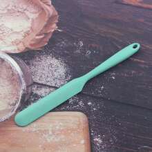 1pc Silicone Spatula Cream Scraper Macaron Colorful Cake Spatula Bread Jam Knife Stirring Tool Non-Stick Baking Tool Material Heat Resistant Multiple Color Options, Silicone Jar Scoop Spoon, Heat Resistant Cake Cream Peanut Butter Scoop Spoon, Batter Mixing Scraper, Non-Stick Bread Spatula, Rubber Kitchen Jar Utensil Stirrer Scraper, Long - Multicolor - View 5