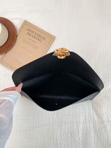 Tas Clutch Kasual Wanita, Tas Amplop Minimalis Modis dengan Desain Tekstur Unik Gaya Baru - MultiWarna - View 4