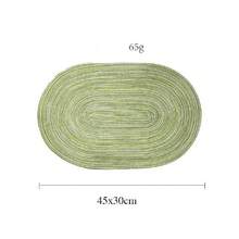12x18 Inch Oval Placemats, Oval Tablecloth, Heat-Resistant Placemats, Suitable For Family Gatherings, Weddings, Parties (Green) - Green - View 5