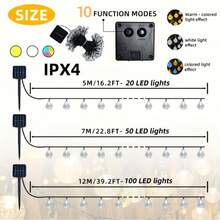 1 Set Lampu Hias Bola Kristal Tenaga Surya Pintar, 11,89/6,71/4,88m Lampu Dekoratif Taman dengan Sensor Pintar, 8 Mode Kedip untuk Memenuhi Kebutuhan Pencahayaan Anda, Cocok untuk Halaman, Natal, Pesta - Bola gelembung bertenaga surya - View 3