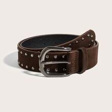 1pc Women's Vintage D-Buckle Belt, Suitable For Dresses And Coats - Coffee - View 5