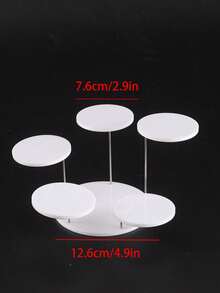 1pc Round 4/7/12-Tier Transparent Acrylic Multi-Layer Display Stand, Suitable For Blind Boxes, Small Figurines, Desserts And Cakes - Black - View 16