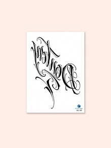 STARTTOOS Large Arm Tattoo Stickers - Black Gothic Cyberpunk Cursive Word Patterns Fake Tattoos For Arms, Thighs, And Bodies, Temporary Tattoo Stickers, 1 Sheet Per Pack. - Black - View 7