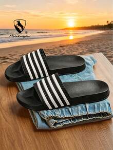 [Koleksi Baru Musim Semi/Panas] Sandal Unisex Anti Selip Sol Tebal Terbaru, Sandal Musim Panas Modis dan Serbaguna, Sepatu Pantai Olahraga yang Dapat Disesuaikan Ukuran 28-50 (Pola Asimetris) - Hitam 1959 - View 5