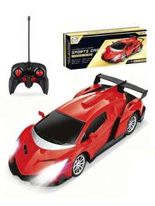 1pc 1:16 Scale Remote Control Car, Yellow RC Car With Lights And Controller, 360° Flexible Turning, 2.4GHz, Supports Multiple Cars Running Simultaneously Without Interference, Can Control Car Forward, Backward, Left, Right Movement, Cool LED Lights, Durable ABS Plastic Material - Multicolor - View 3