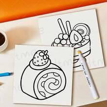 Weet Delicious Desserts Coloring Book For Adults & Kids, Bold & Easy, Cute Cake And Pastry Designs To Help You Relax, Includes Sweet Treats And Kawaii Food Art (Large Print Pages), Great Gift For Food Lovers, Calming Activity For All Ages - Sweet and Delicious - View 11
